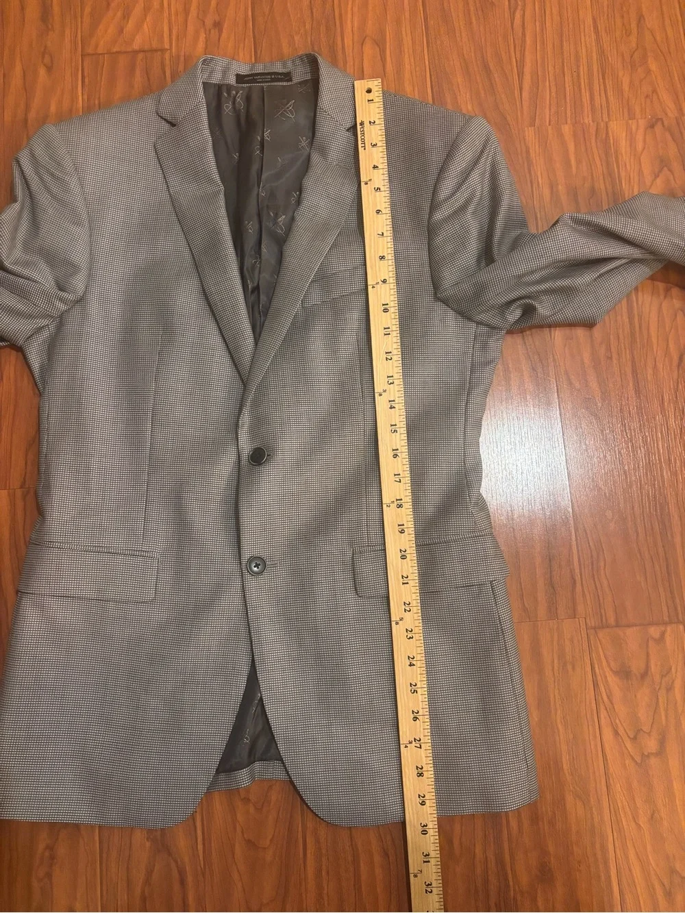 John Varvatos Micro Houndstooth Bleecker JN Wool Two-Button Sport Coat Mens 40R